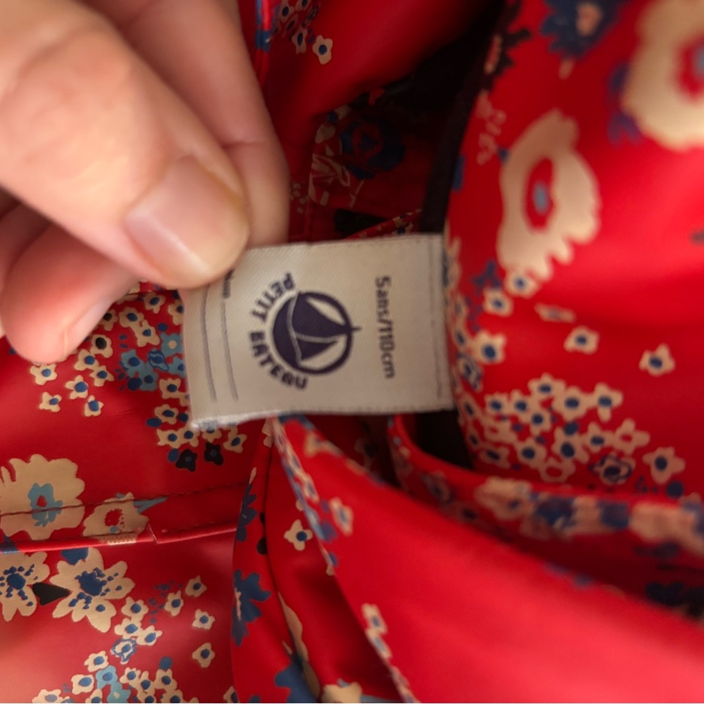 Petit Bateau floral raincoat